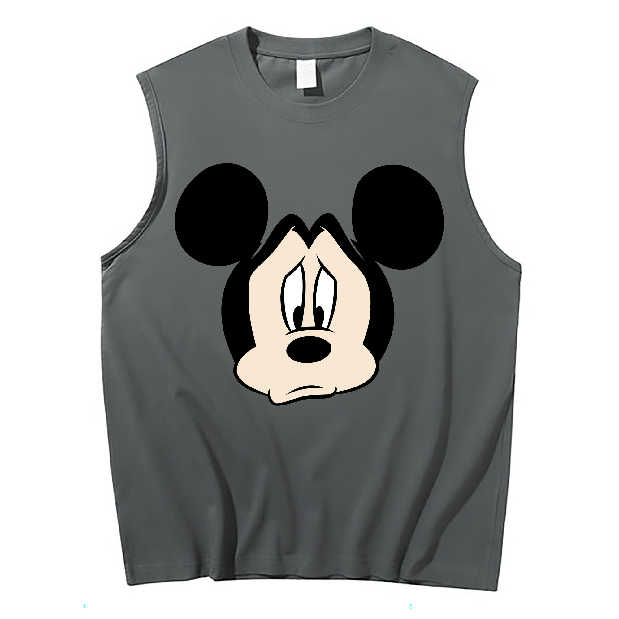 ミッキーマウス Mickey Mouse コットン100％タンクトップ（フロントプリント）